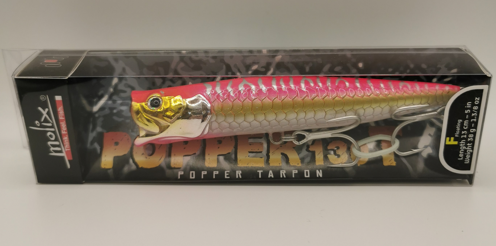 Casting  MOLIX Popper 130T col. Striped Pink - Articoli Pesca