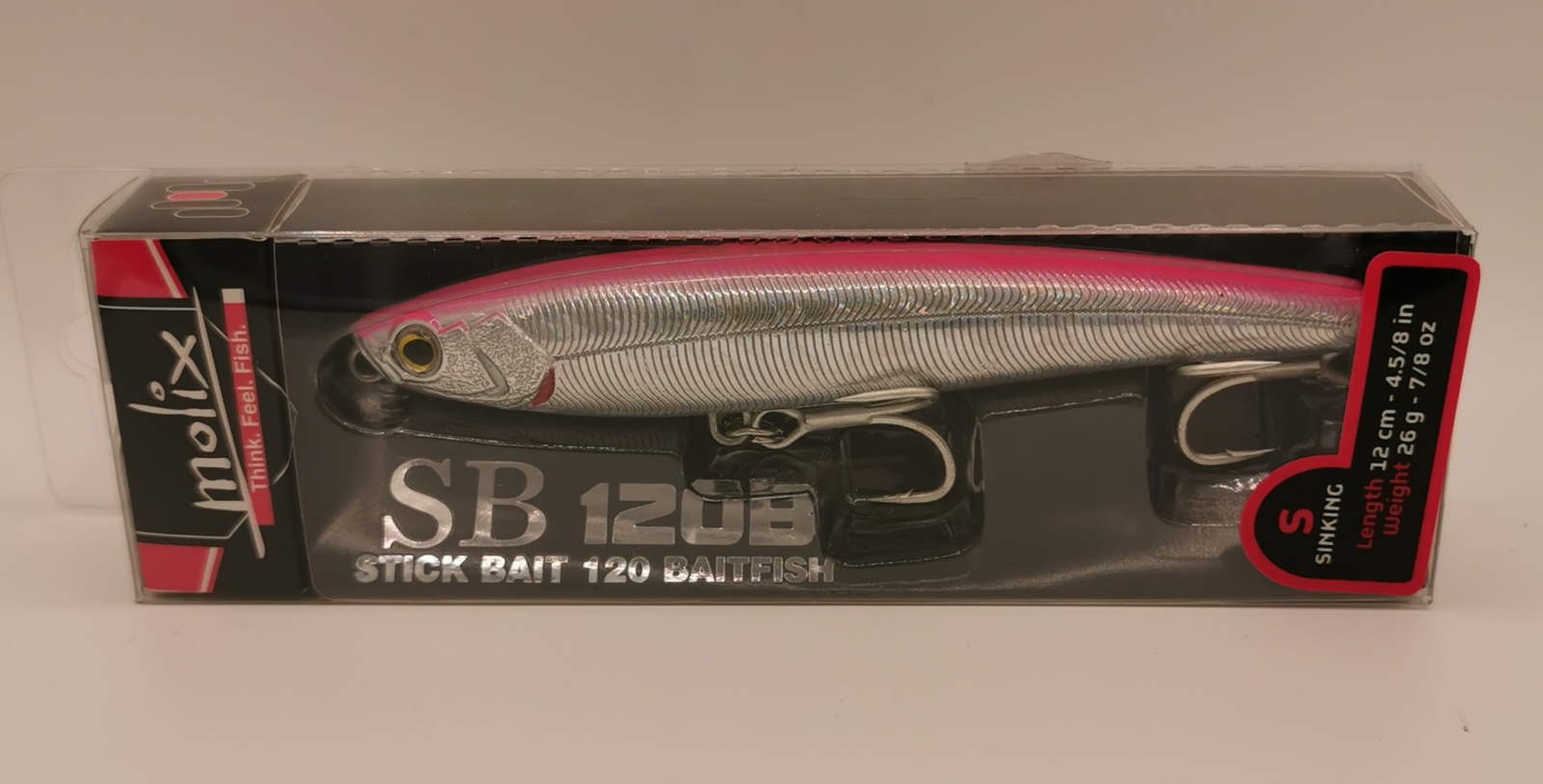 Esche, pasture, pellet  MOLIX Stick Bait 120 Baitfish Series Col. Crazy Pink - Articoli Pesca