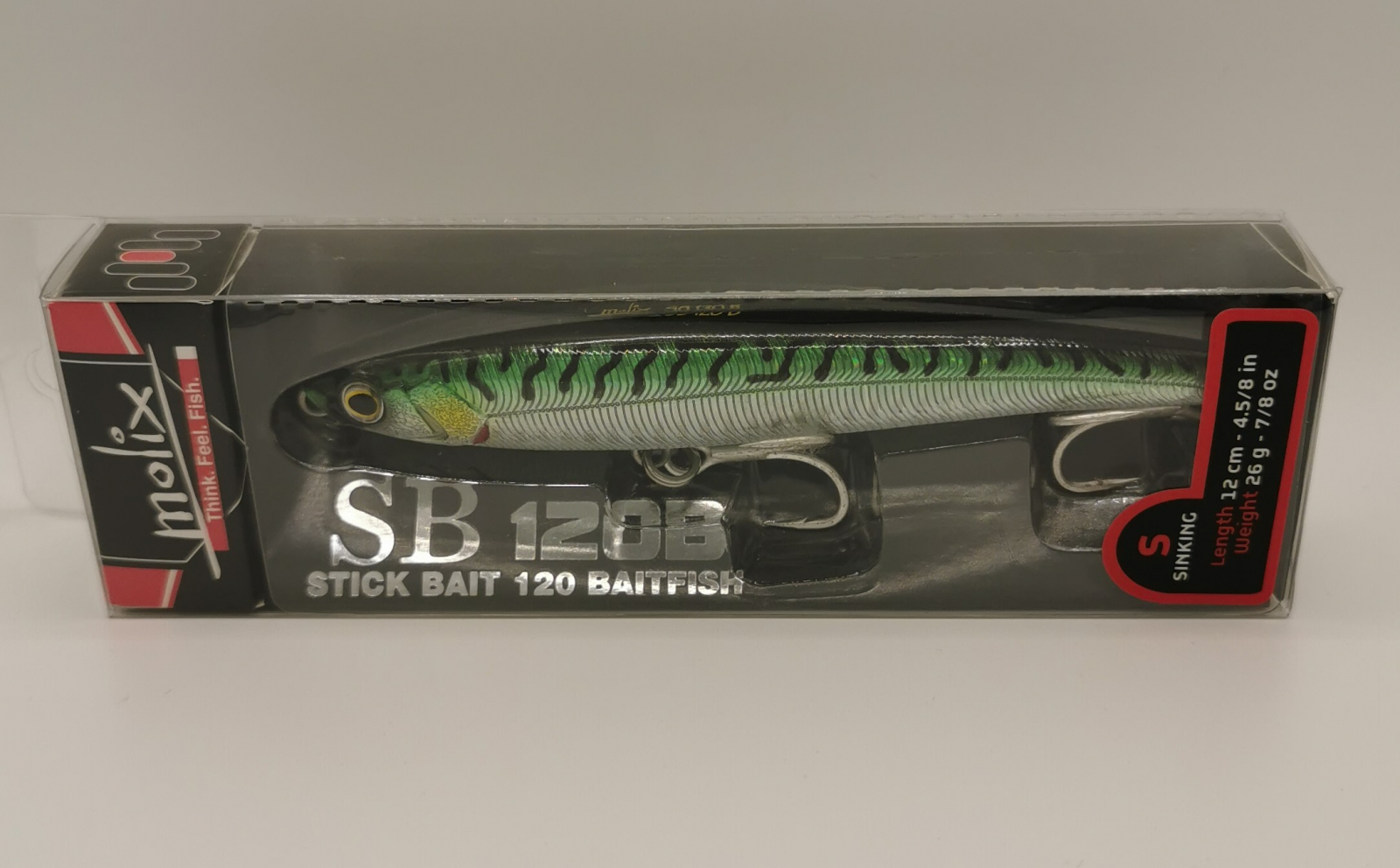 Esche, pasture, pellet  MOLIX  Stick Bait 120 Baitfish Series Col. Green Mackarel - Articoli Pesca