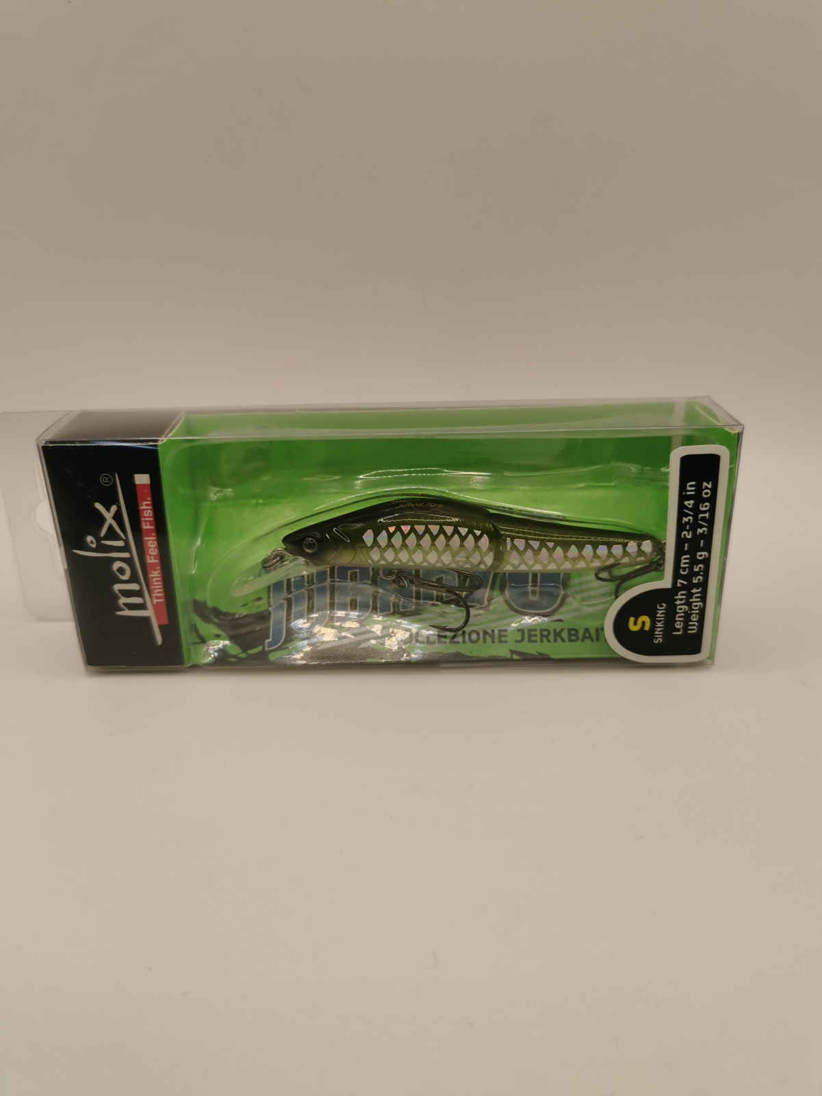 Esche, pasture, pellet  MOLIX  Jubar 70 Sinking col. Green Ghost Scale - Articoli Pesca