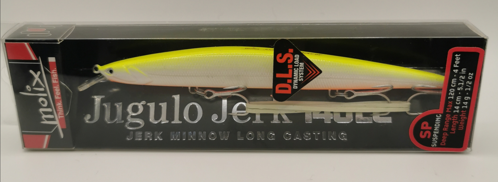 Esche, pasture, pellet  MOLIX  Jugulo Jerk 140 LC Suspending col.FLYING CHART - Articoli Pesca