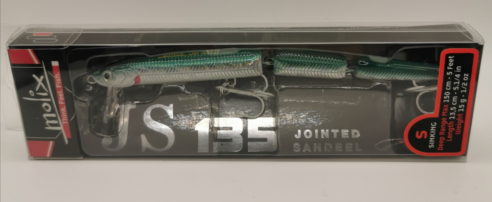 Esche, pasture, pellet  MOLIX Molix Jointed Sandeel 135 Sinking col NEEDLEFISH 244 - Articoli Pesca