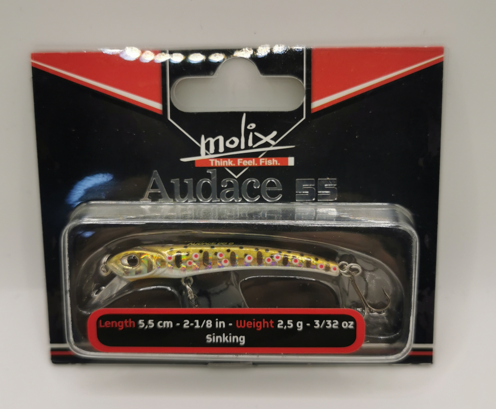 Esche, pasture, pellet  MOLIX  Audace 55 Sinking   - Articoli Pesca