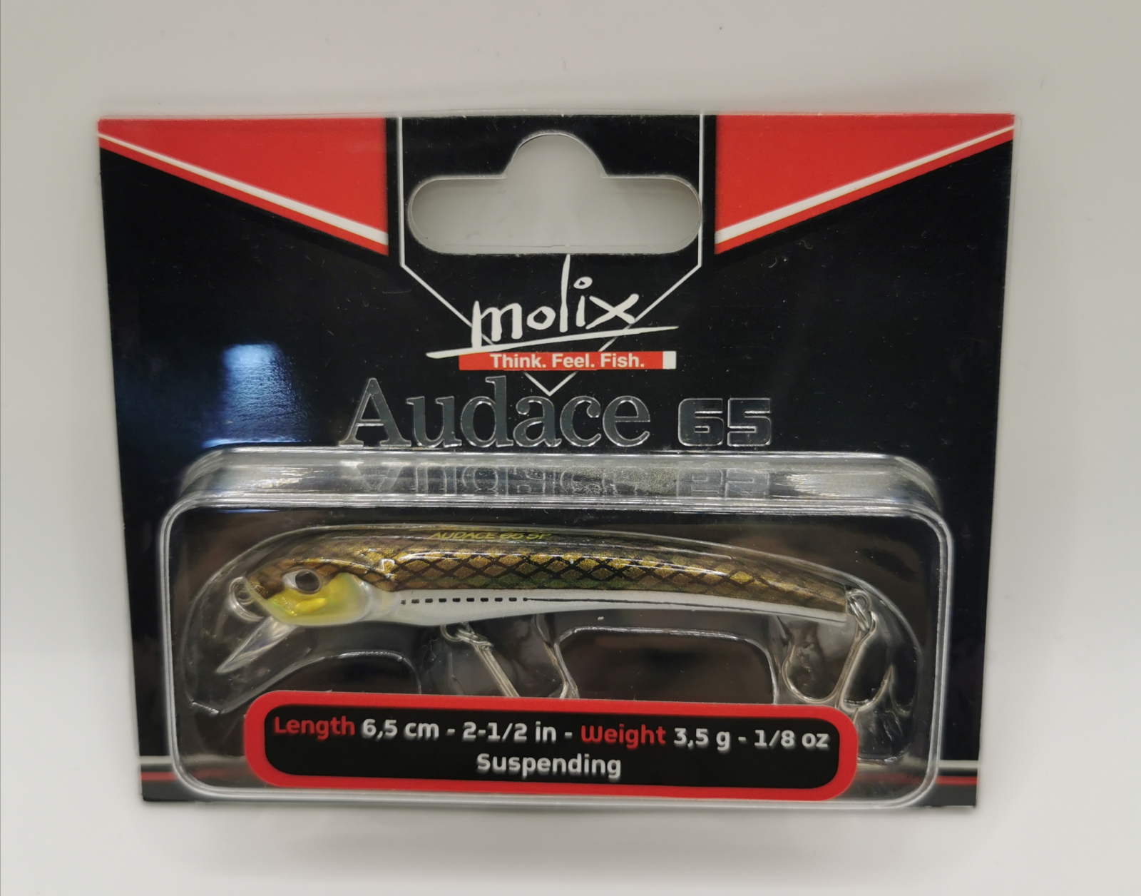 Esche, pasture, pellet  MOLIX Audace 65 Suspending  - Articoli Pesca